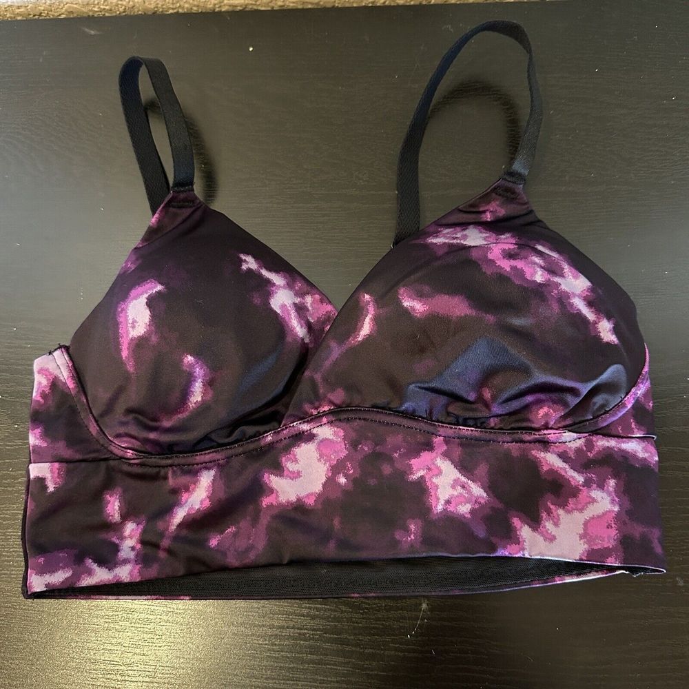 Adore Me Sports Bra Athleisure Casual‎ Comfort Sleep Small Purple Black